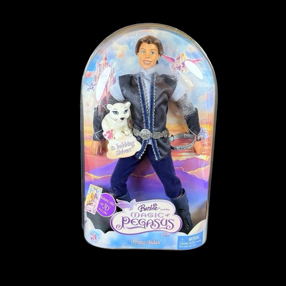 Mattel Barbie and the Magic of Pegasus Prince Aidan G8403 Shiver NRFB 2005